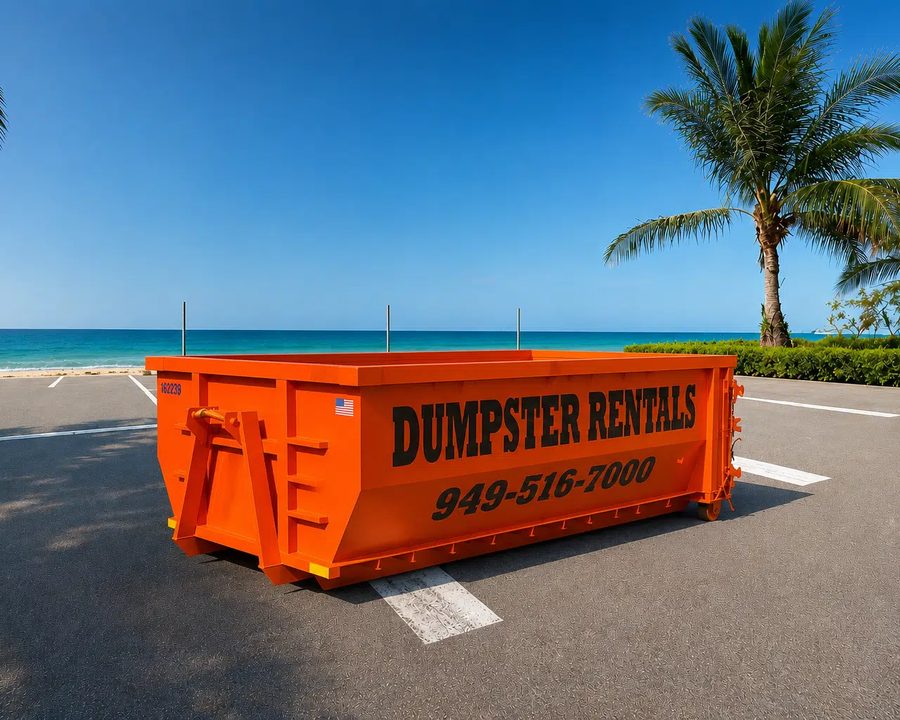 Orange OC Dumpsters 10 yard roll off dumpster