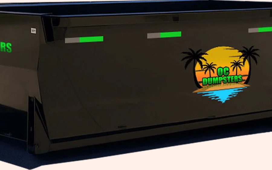 OC Dumpsters branded roll off dumpster